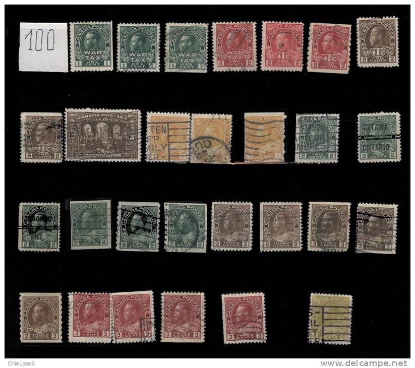 AC128 - Canada - Lot + 1900 Timbres - Collections (with Albums)