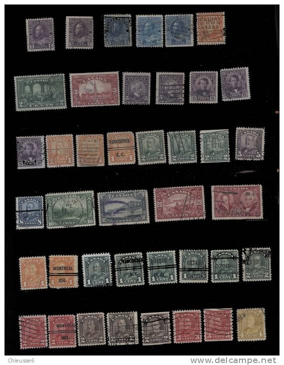 AC128 - Canada - Lot + 1900 Timbres - Collections (with Albums)