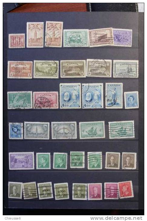 AC128 - Canada - lot + 1900 timbres