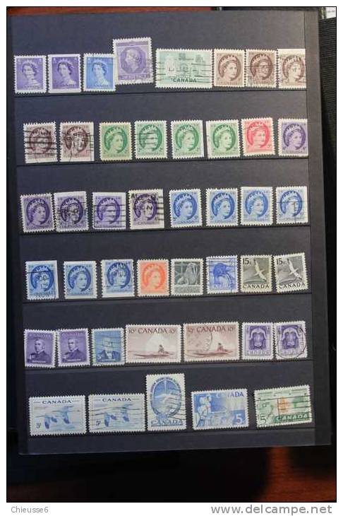 AC128 - Canada - lot + 1900 timbres