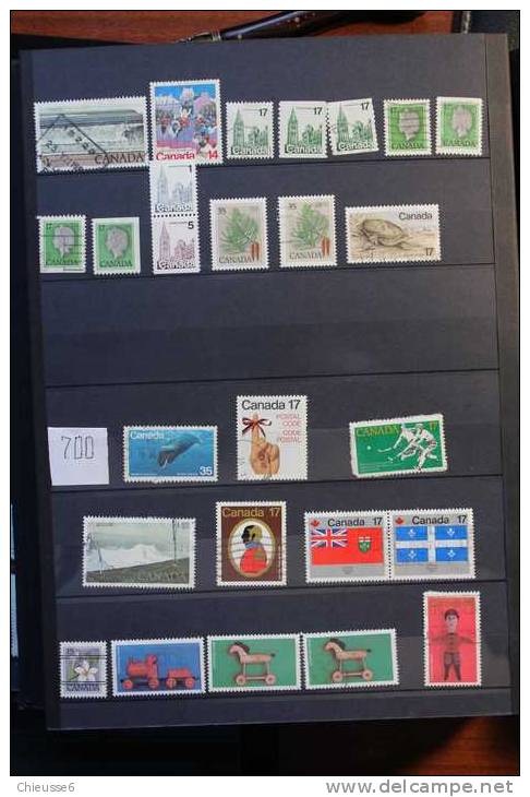 AC128 - Canada - lot + 1900 timbres