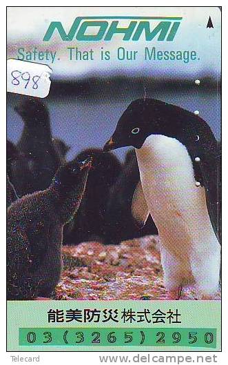Télécarte  Japon * OISEAU MANCHOT  (898)  PENGUIN BIRD Japan * Phonecard * PINGUIN * - Pingouins & Manchots