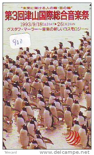 Télécarte  Japon * OISEAU MANCHOT  (900)  PENGUIN BIRD Japan * Phonecard * PINGUIN * - Pinguïns & Vetganzen