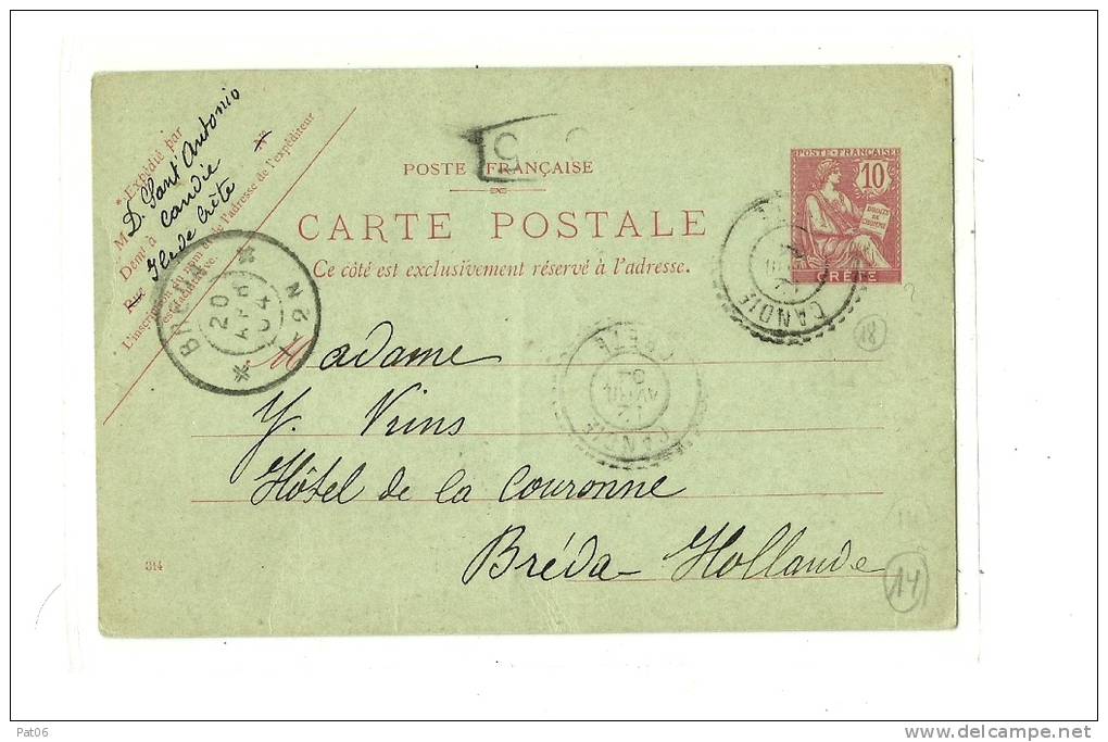 CRETE / HOLLANDE  Obl.1904 - Other & Unclassified