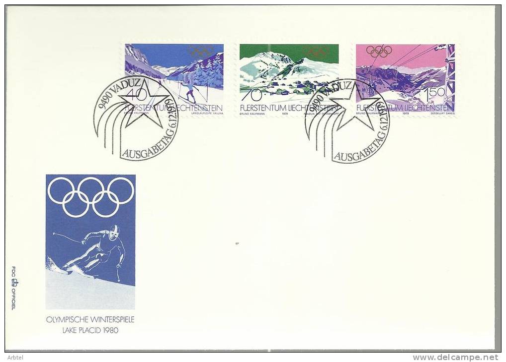 LIECHTENSTEIN SPD JUEGOS OLIMPICOS INVIERNO LAKE PLACID SKI ESQUI - Invierno 1980: Lake Placid