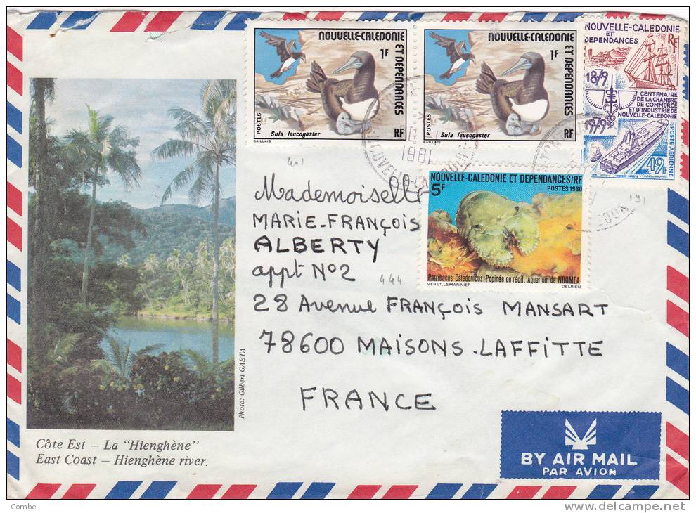 NOUVELLE-CALEDONIE, Lettre, 1981, NOUMEA Pour LA FRANCE,  Yv PA191/399/440/3158 - Covers & Documents