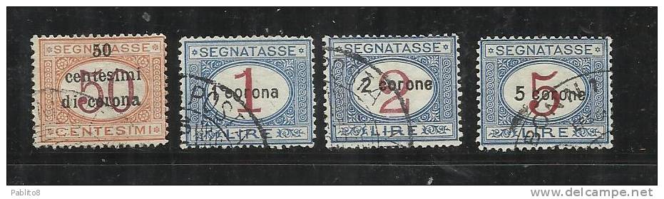 DALMAZIA 1922 SEGNATASSE SERIE COMPLETA TIMBRATA - Dalmatie