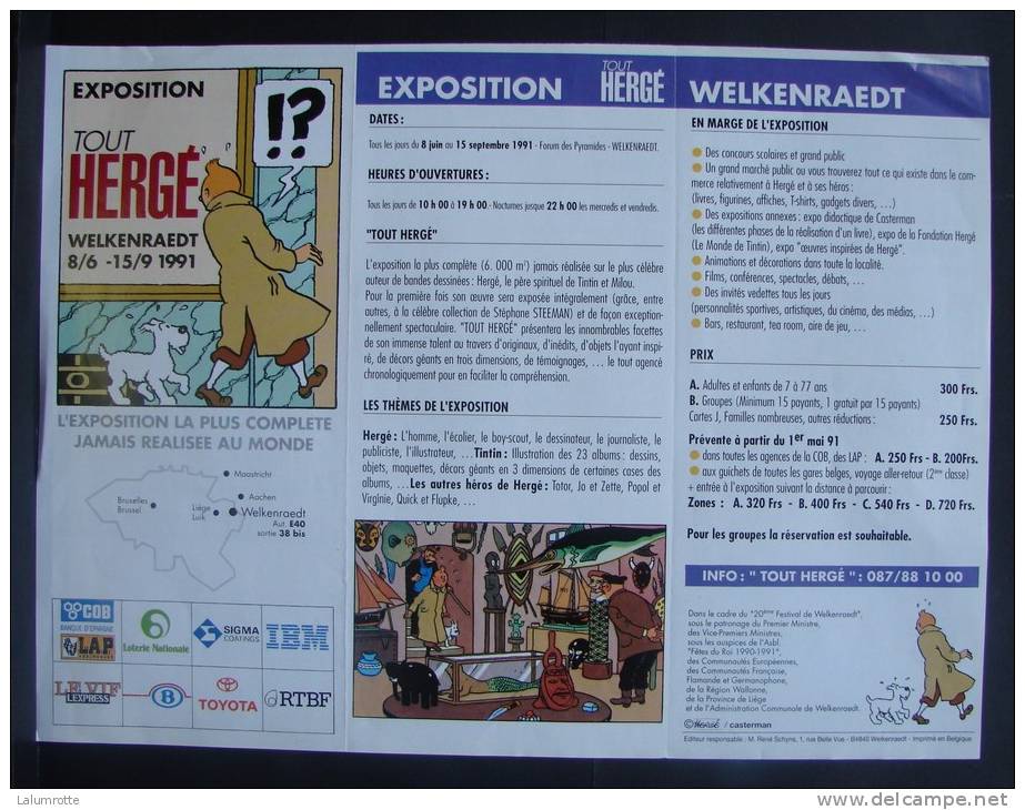 BD. OD6. Publicité Exposition Tout Hergé - Sonstige & Ohne Zuordnung