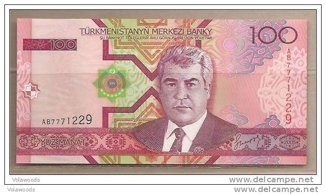 Turkmenistan - Banconota Non Circolata Da 100 Manat -2005- - Turkmenistan