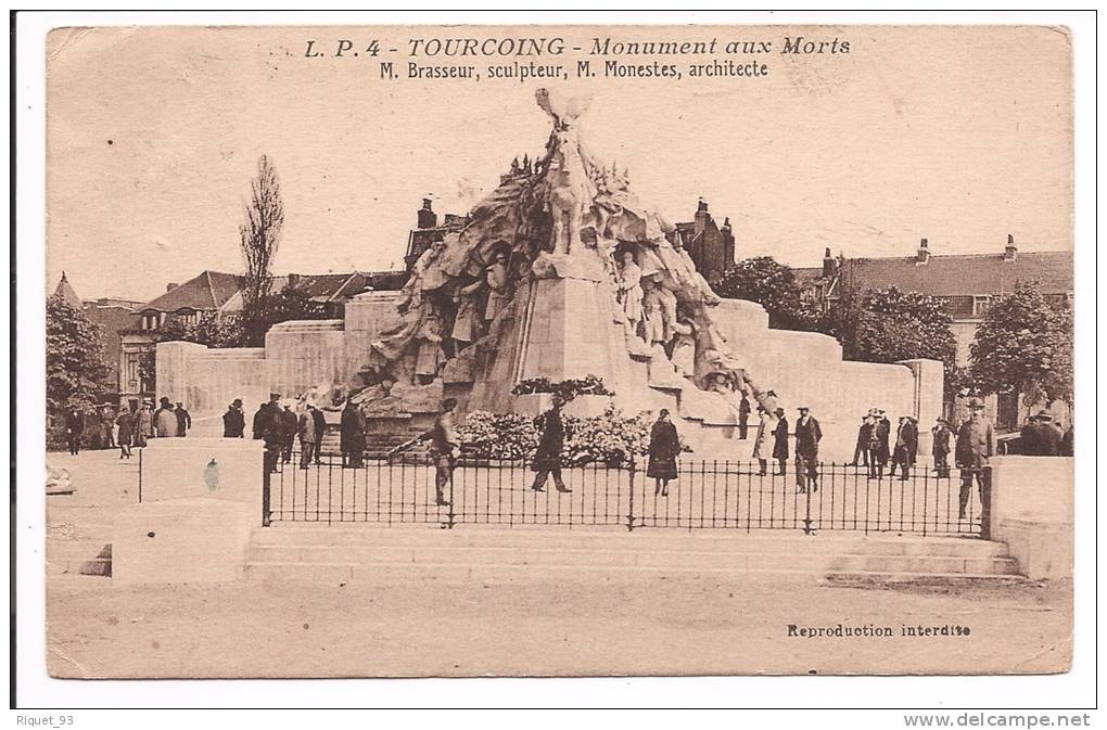 L.P. 4 - TOURCOING - Monument Aux Morts - Tourcoing