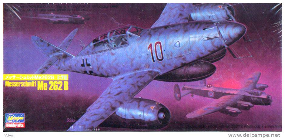 - HASEGAWA - Maquette  MESSERSCHMITT  Me 262 B- 1/72°- Réf 852 - Vliegtuigen