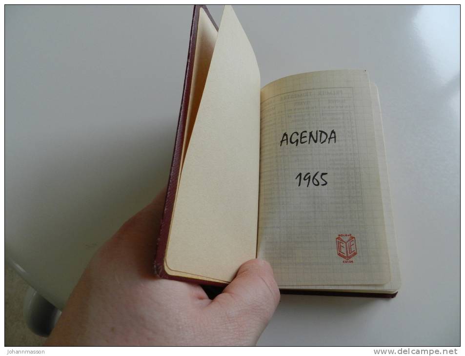Agenda  Année 1965  Une Page écrite - Agendas Vierges