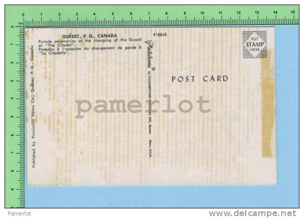 Quebec Canada ( Changement De Garde à La Citadelle ) Post Card Carte Postale - Québec - La Citadelle