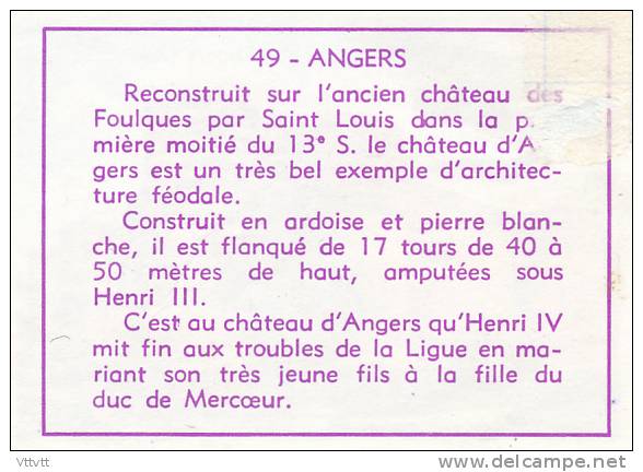 Image Chateaux : Angers, Maine-et-Loire (XIII° Siècle) Saint Louis, Henri IV... - Géographie