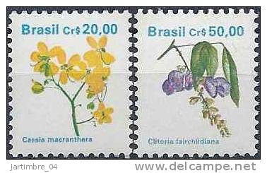 1990 BRESIL 1963-64** Fleurs - Unused Stamps