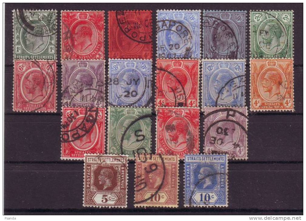 Great Britain 1902 -1918 ,Singapure Straits Settlemens Colletctions - Singapore (...-1959)