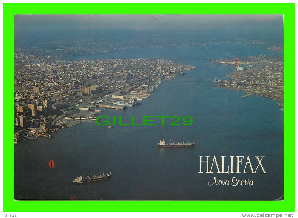 HALIFAX, NOVA SCOTIA - SHIPS IN HALIFAX HARBOUR - TRAVEL IN 1990 - DIMENSION 17X12 Cm - - Halifax