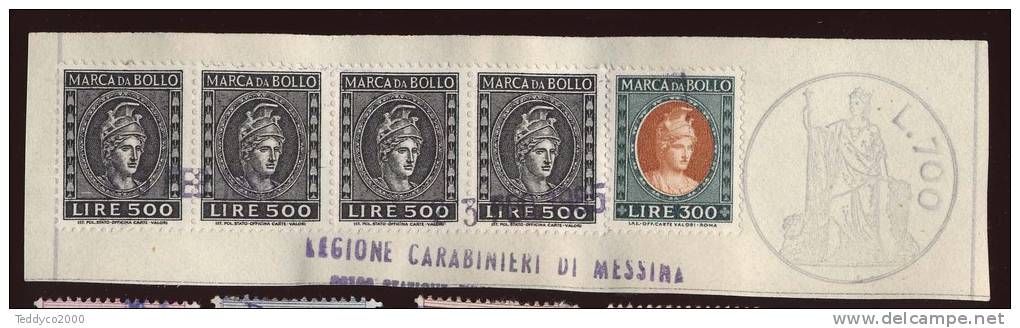 Marche Da Bollo Su Carta Da Bollo Frammento - Revenue Stamps