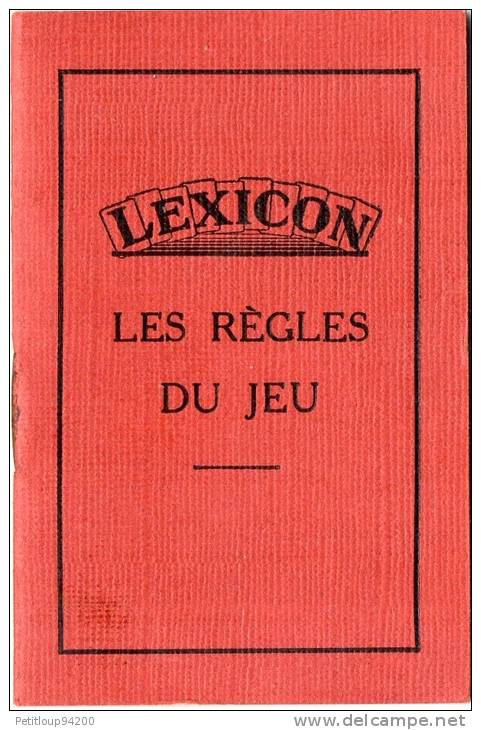 REGLES DE 25 JEUX + REGLE  DE 1 JEU " LEXICON " Premiere Edition 1936 - Sonstige & Ohne Zuordnung