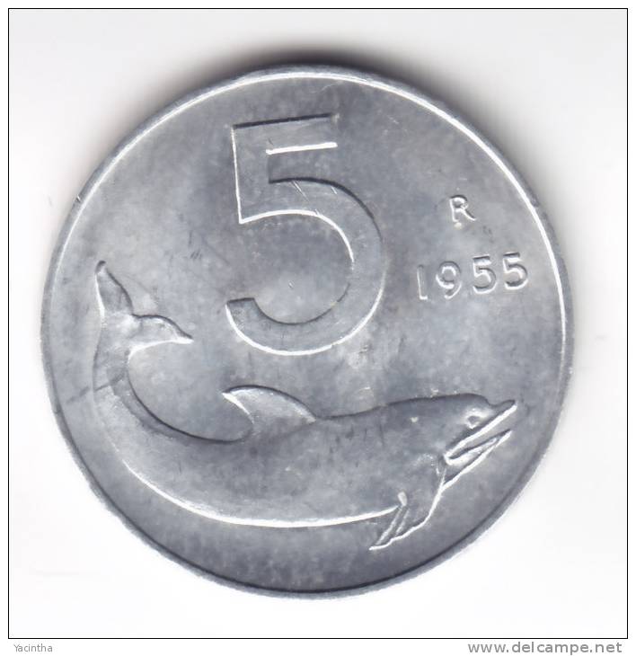 @Y@   Italië  5 Lire 1955   UNC   (C433) - 5 Lire