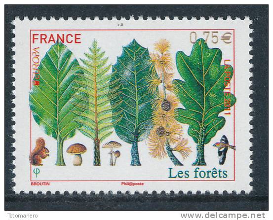 FRANCE/Frankreich EUROPA 2011 "Forests" Gummed 1v** - 2011