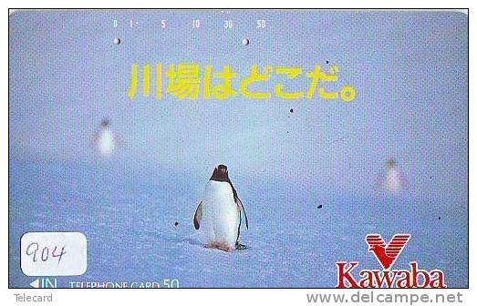 Télécarte Japon  * OISEAU MANCHOT (904) PENGUIN BIRD Japan * Phonecard * PINGUIN - Pinguins