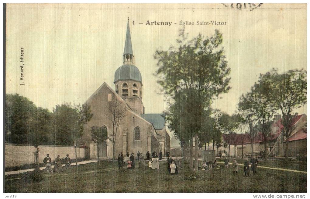 45....LOIRET.....ARTENAY.........EGLISE ST VICTOR.... EC R ITE.. ‹(•¿• )› - Artenay