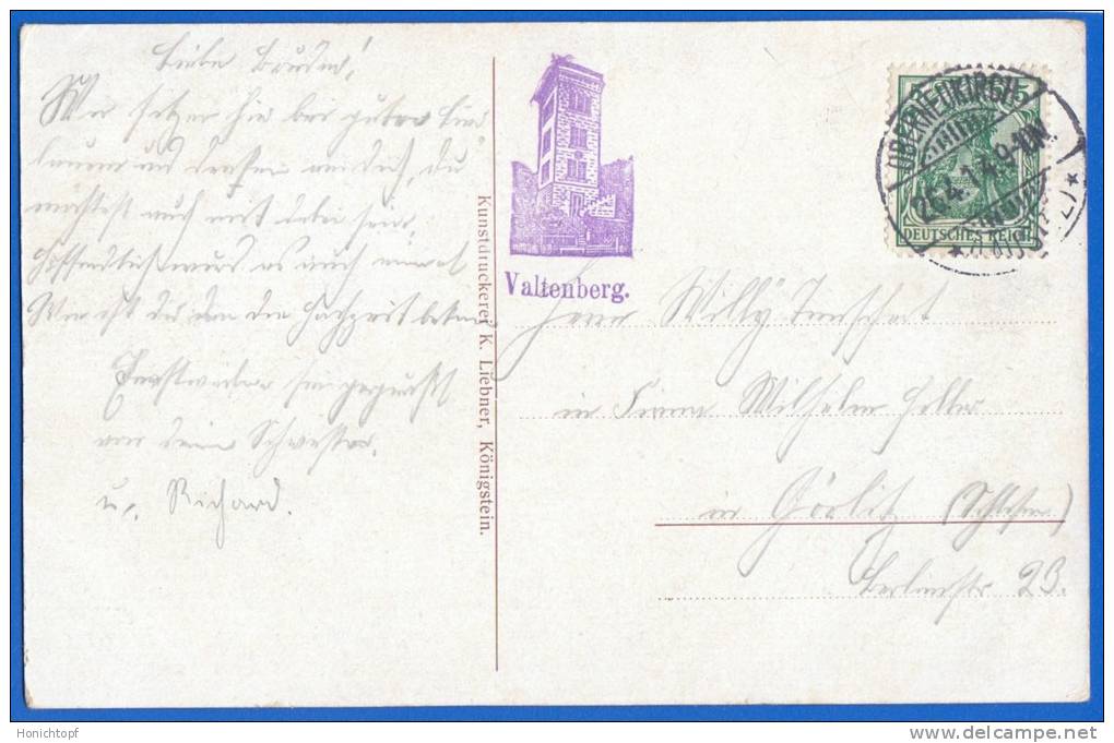 Deutschland; Neukirch; Valtenberg; Saga; Schöne Stempel Überneukirch 1914 - Neukirch (Lausitz)