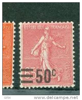 LOT SeRIE ENTRE YVERT N°217 et 228, 11 timbres oblitérés et 5 neufs avec trace charnière - az4301