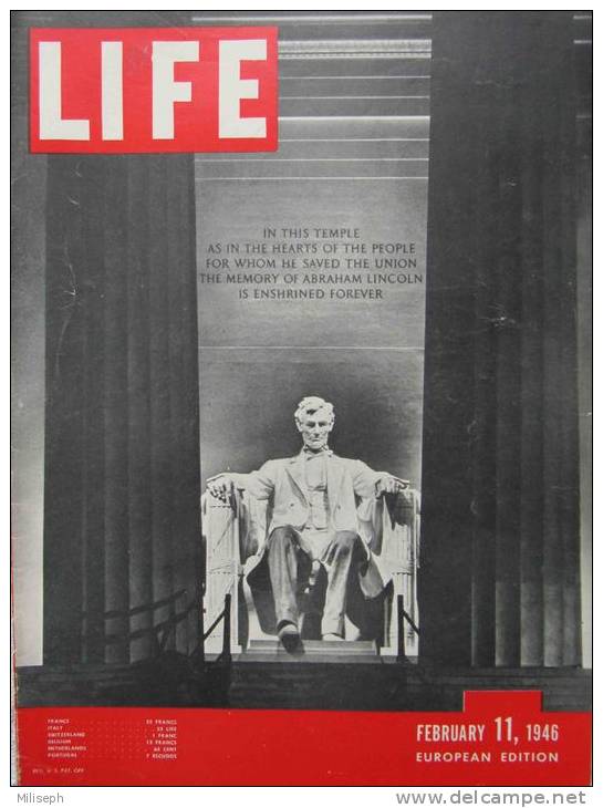 Magazine LIFE - FEBUARY 11 , 1946   - EUROPEAN EDITION           (2967) - Novedades/Actualidades