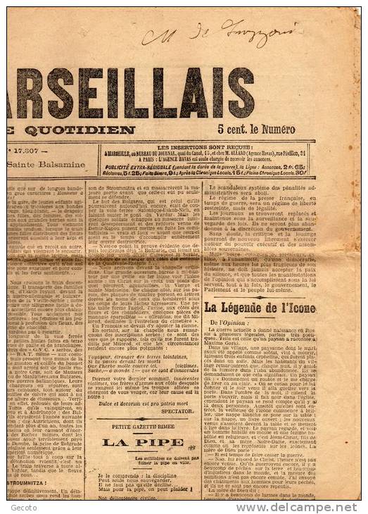 Dimanche 14   Novembre 1915 - Le Petit Marseillais