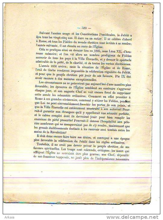 Namur - 1875 - Religion - Lettre Pastorale - Théodore-Joseph Gravez, évêque De Namur - Zonder Classificatie