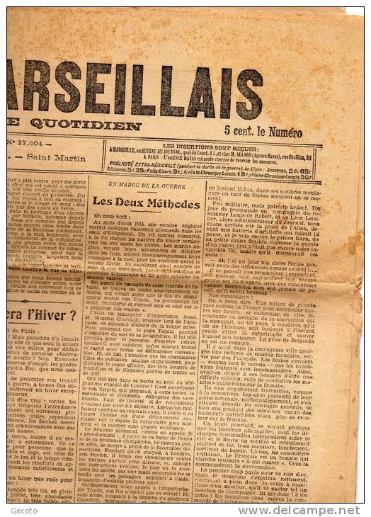 Jeudi 11  Novembre 1915 - Le Petit Marseillais