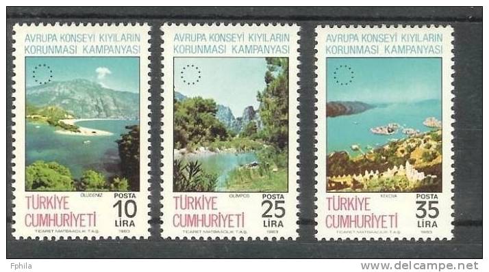 1983 TURKEY COUNCIL OF EUROPE CAMPAIGN ON "THE WATER'S EDGE" MNH ** - Europese Instellingen