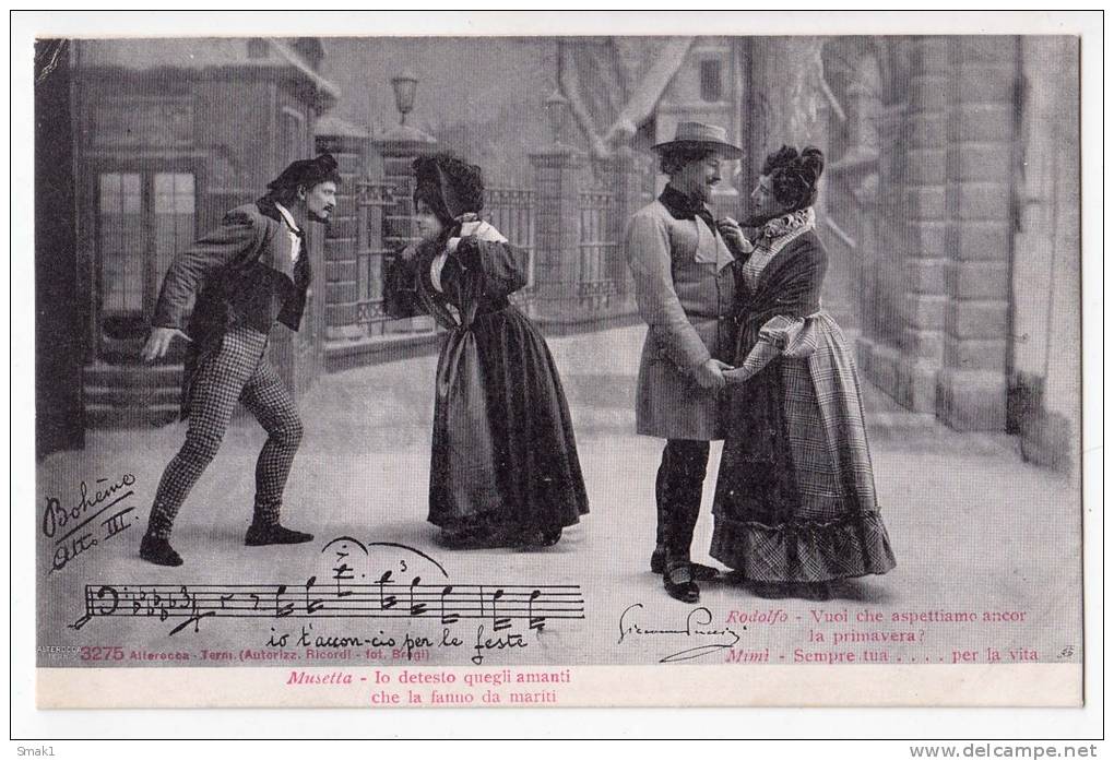 OPERA BOHEME ALTEROCCA TERNI Nr. 3275 OLD POSTCARD - Opéra