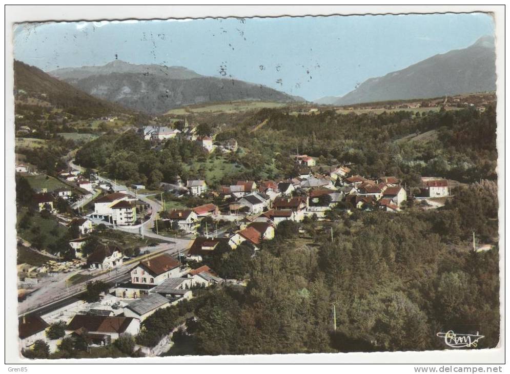 CPSM COLORISEE BONNE SUR MENOGE, VUE GENERALE AERIENNE, HAUTE SAVOIE 74 - Bonne