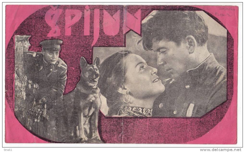 PROGRAMS FILM "SPY" SOVIET FILM ACTOR A. KOCETKOV DISTRIBUTED BY CROATIA FILM SIZE 24X14,5 CM - Programs