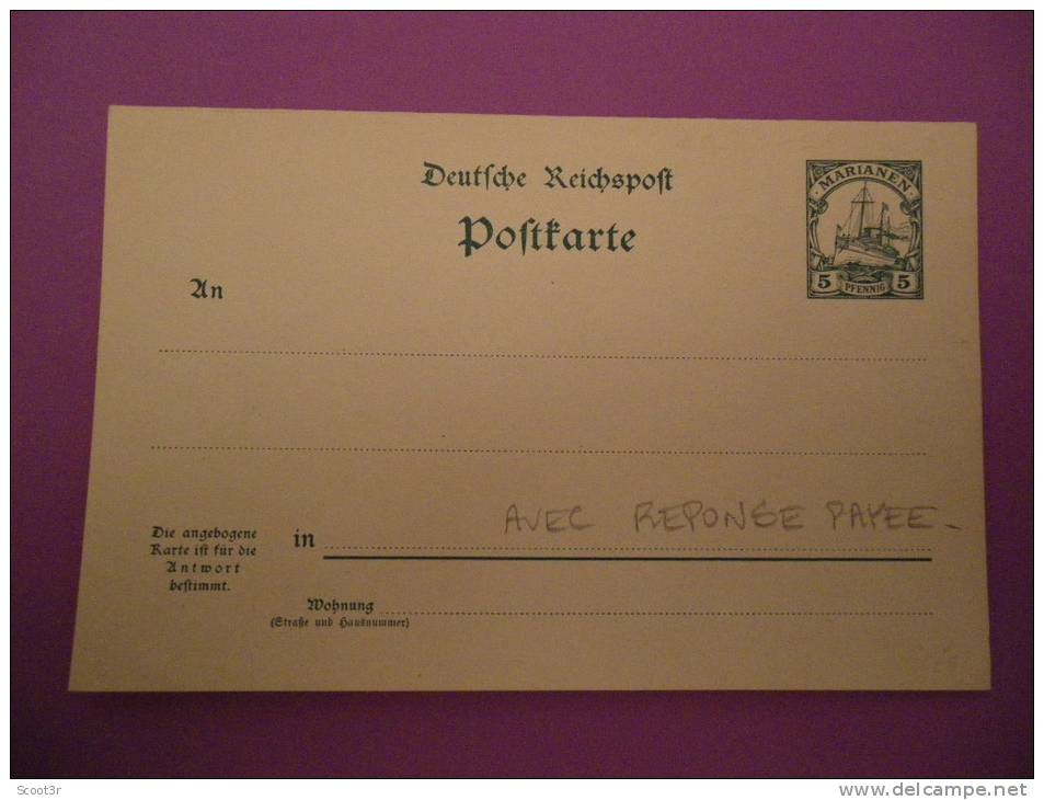 Postkarte P9 Mit Antwortkarte Ungebraucht / Card Postale / Post Card ( Siehe / See Scan ) - Mariannes