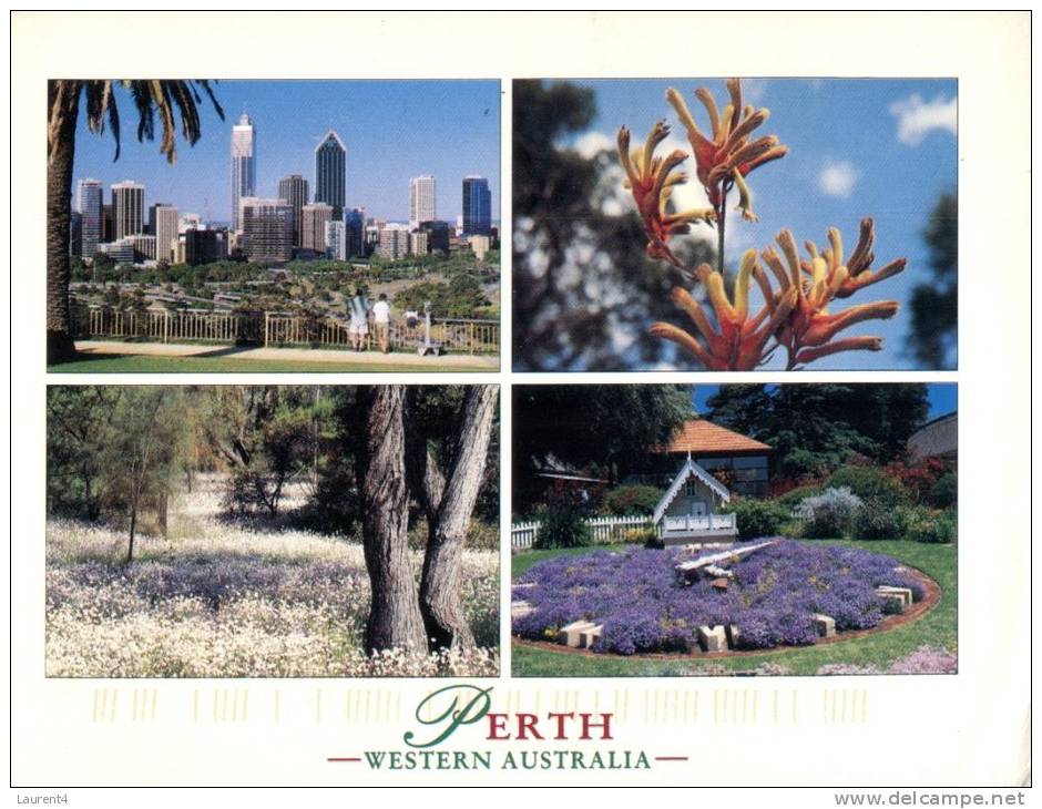 (666) Australia - WA - Perth With Flower Clock - Perth