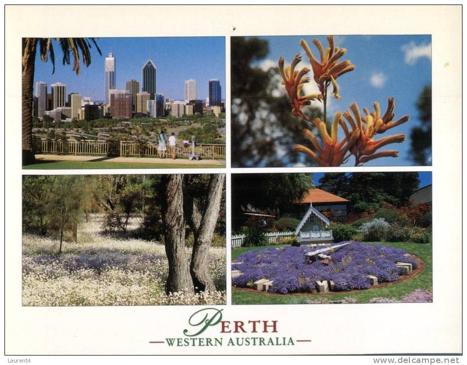 (666) Australia - WA - Perth With Flower Clock - Perth