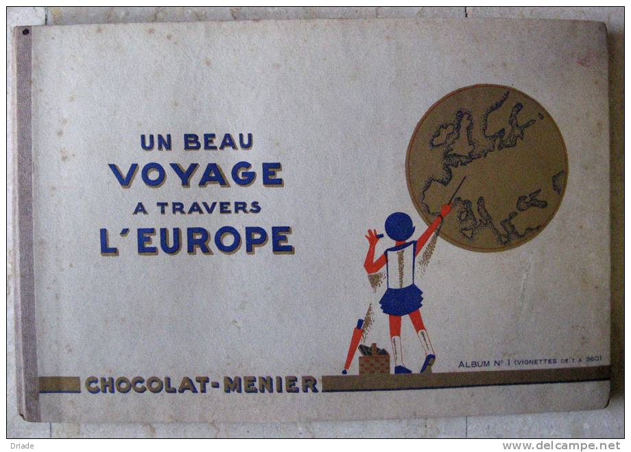 ALBUM FIGURINE N° 1 COMPLETO CHOCOLAT MENIER UN BEAU VOYAGE A TRAVERS L´EUROPE - Menier