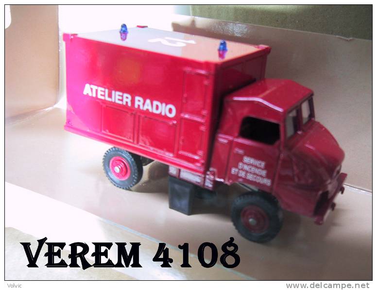 -VEREM - Voiture SIMCA UNIC Shelter Pompiers - 1/43°- Réf 4108 - Verem