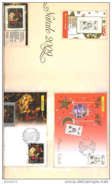 FOLDER ITALIA 2009  -  IL SANTO NATALE 2009 CON FRANCOBOLLO IN LAMINA D´ARGENTO- - Presentation Packs