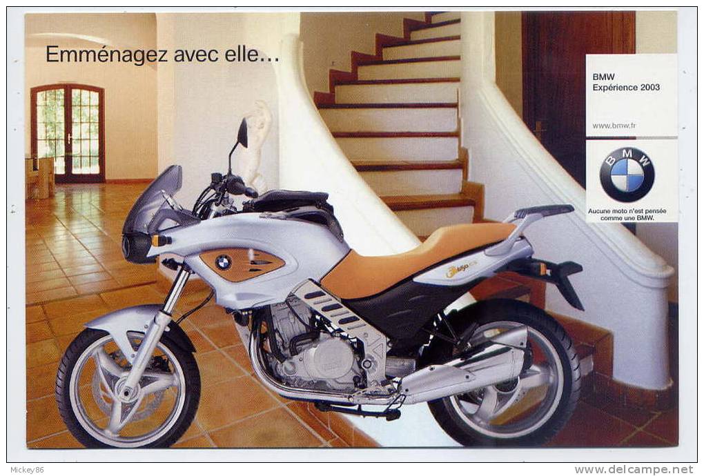 Carte Publicitaire--Moto  BMW  --2003--éd Tequila - Motorbikes