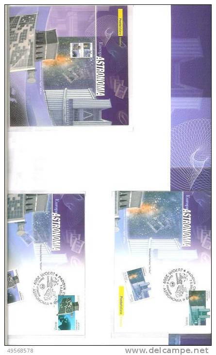 FOLDER ITALIA 2009  -  EUROPA  ASTRONOMIA - - Presentation Packs