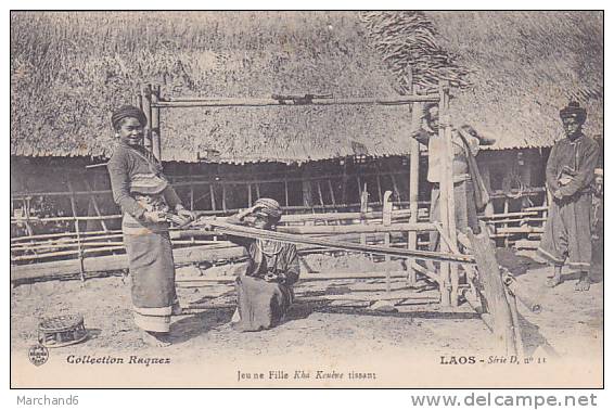 CAMBODGE INDOCHINE VIETNAM LAOS JEUNE FILLE KHA KOUENE TISSANT Collection Raquez - Laos