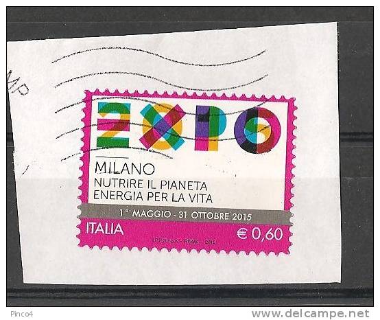 ITALIA REPUBBLICA EXPO MILANO 0,60 2012 USATO SU FRAMMENTO - 2011-20: Used