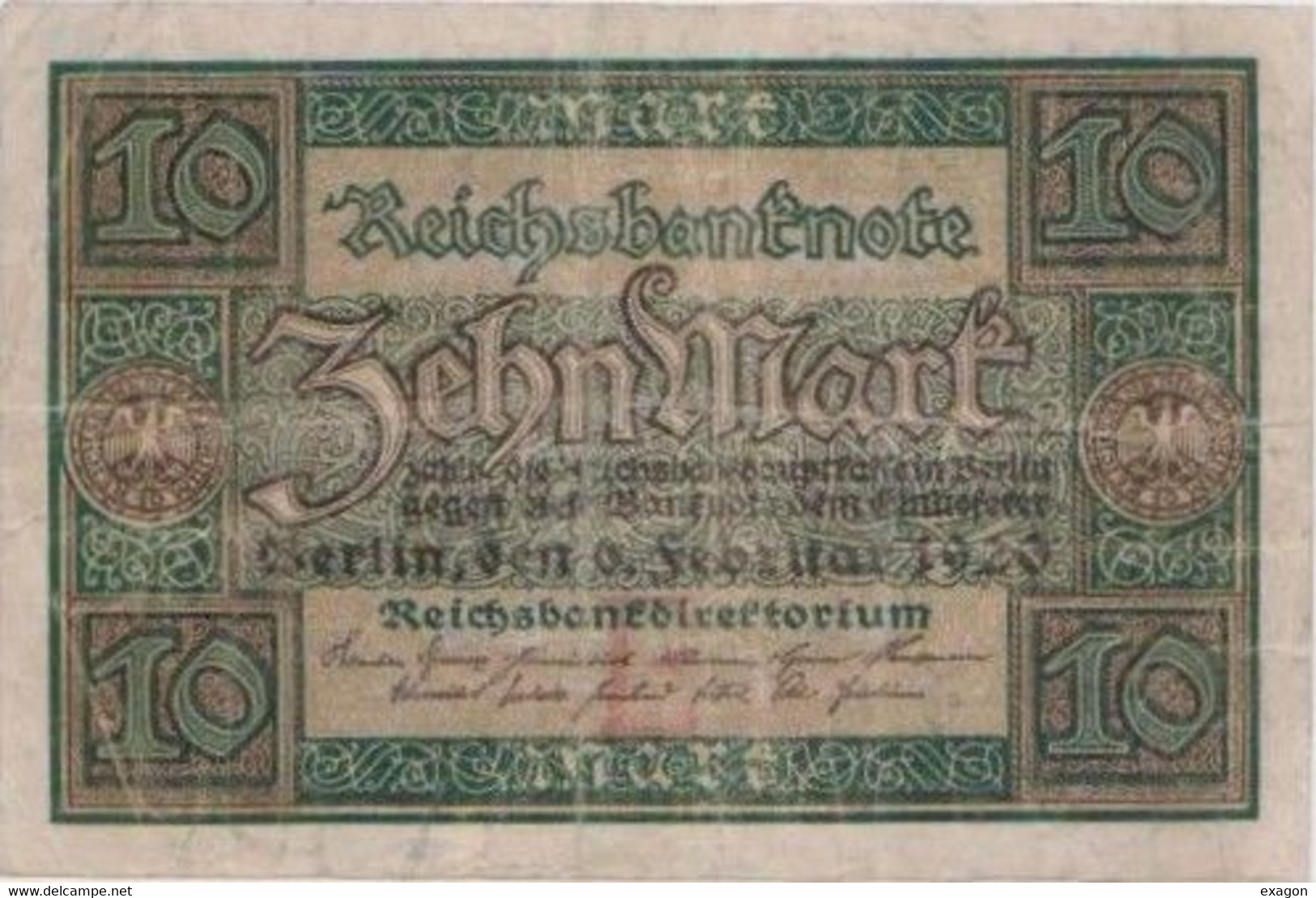 Lotto Di N. 2 Banconote GERMANIA  - Banconota Da  5  FUNF  MARK  -  Anno  1917. - Banconota Da 10 ZEHINFMART - Anno 1920 - 5 Mark