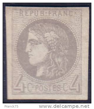 *PROMO* SUPERBE 4c Bordeaux Neuf * Grandes Marges Signé ROUMET (Y&T N° 41B, Cote +++€) - 1870 Bordeaux Printing