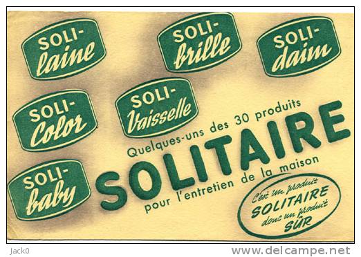 Buvard  Marque  Produits  SOLITAIRE - Collections, Lots & Séries